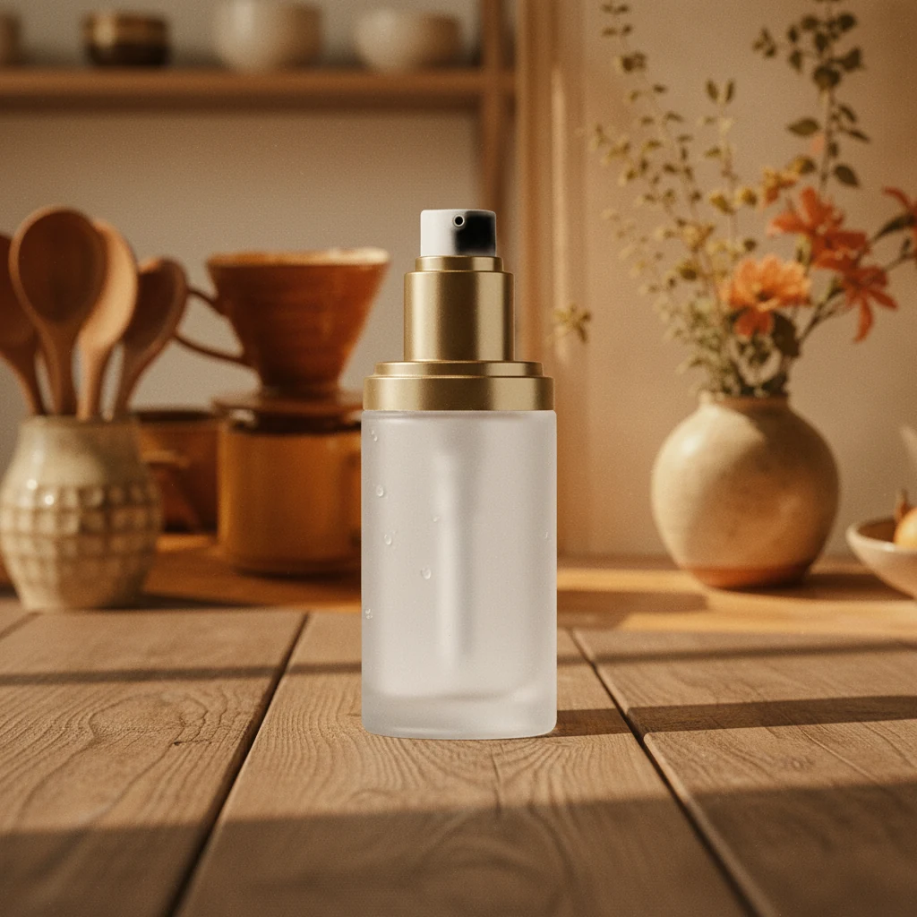 Immagine lifestyle skincare generata da IA variante 1