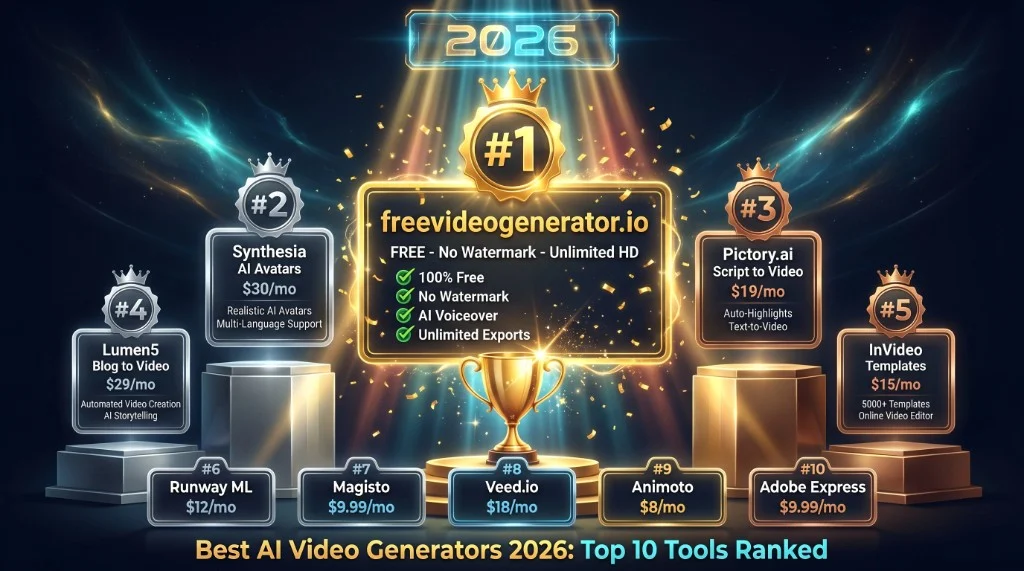 Best AI Video Generators 2026: Top 10 Tools Ranked