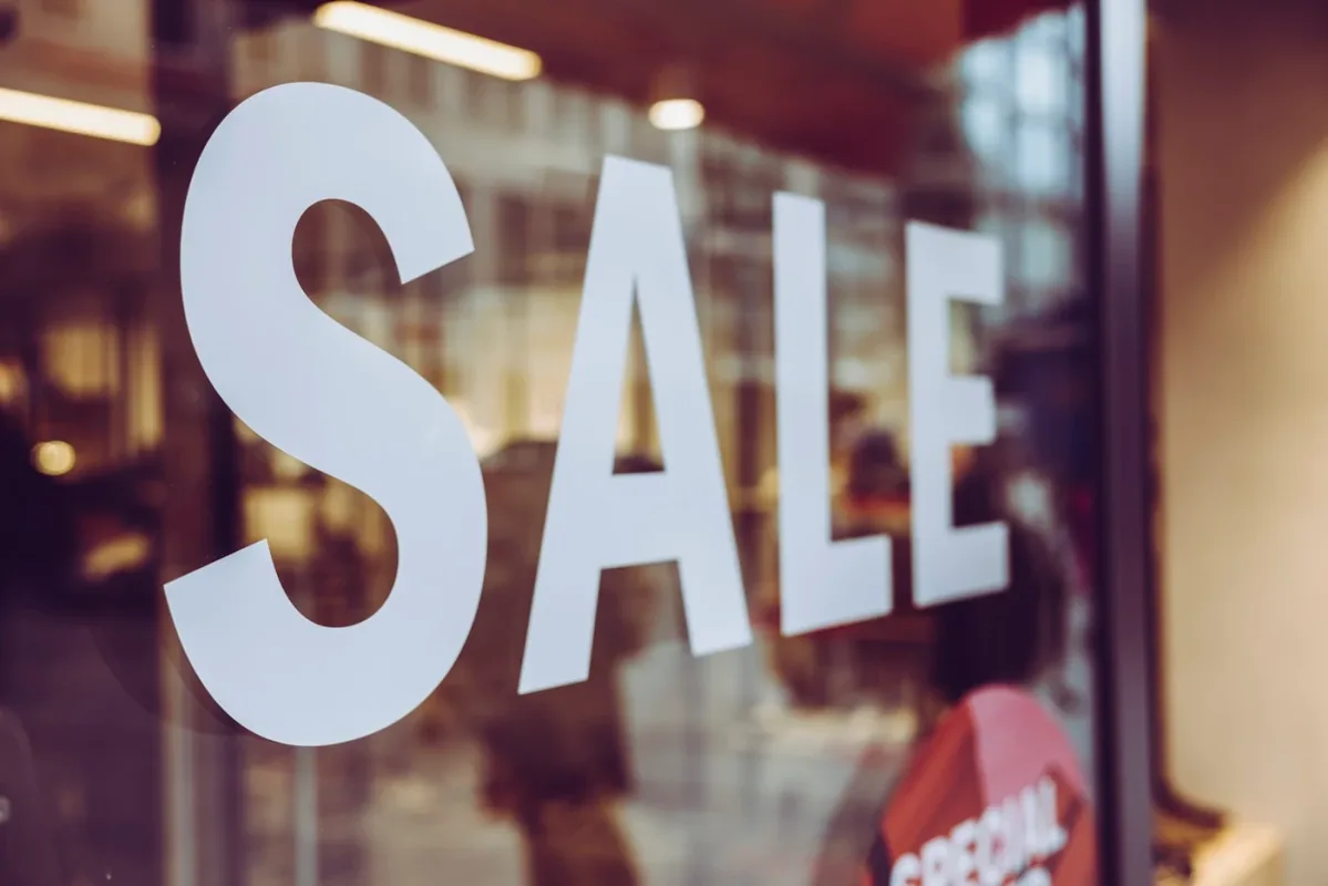 SALE in window