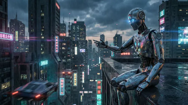 Robots Life In Cyberpunk Setting