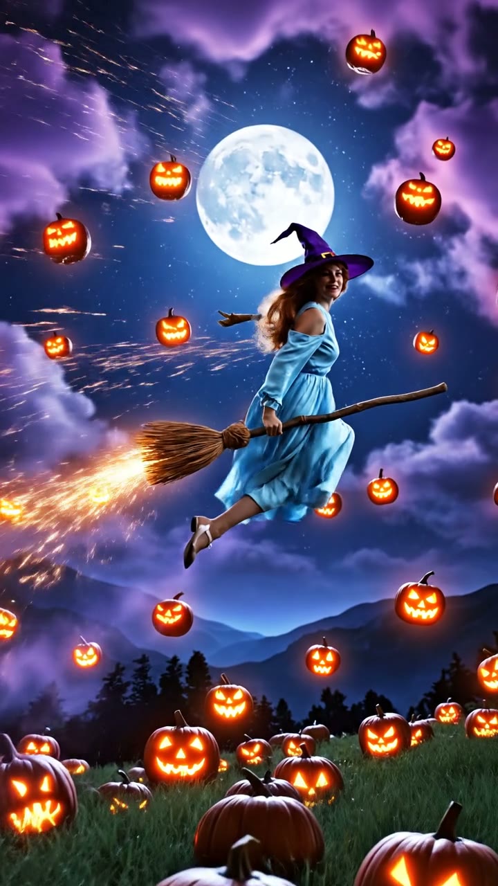 How to Create Broomstick Flying — Pumpkin Night Ride Videos