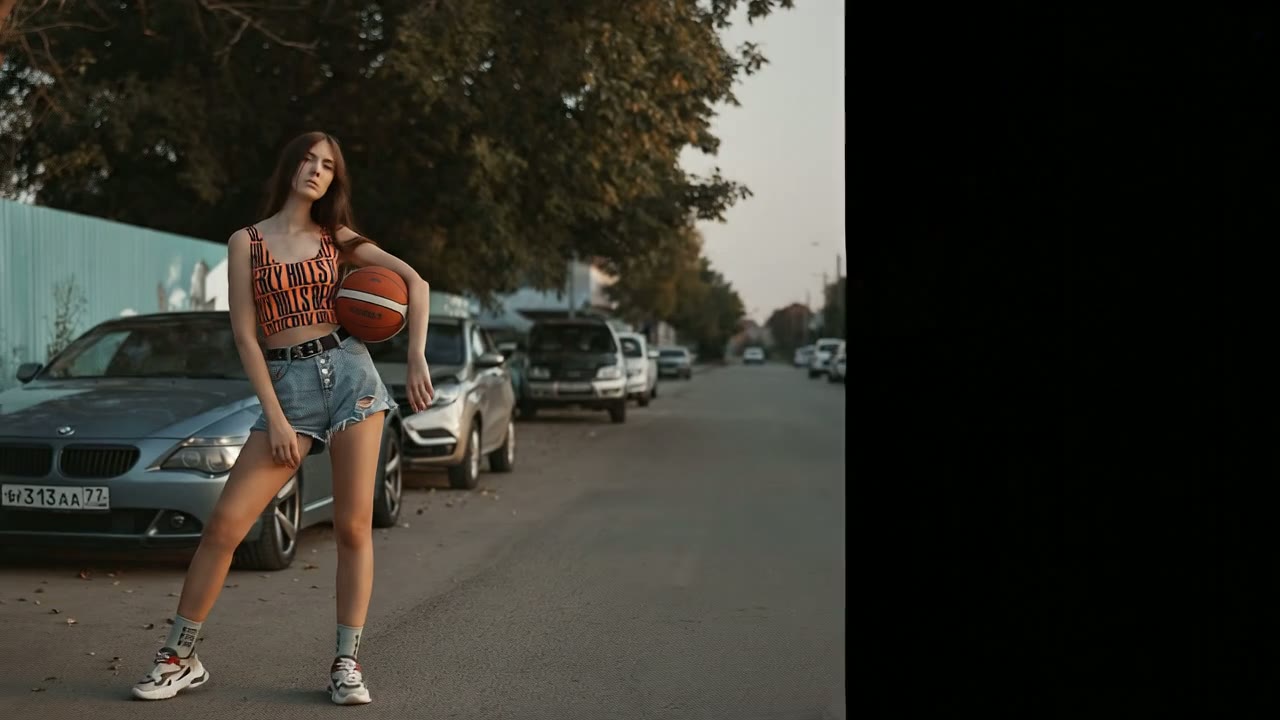 One person on street