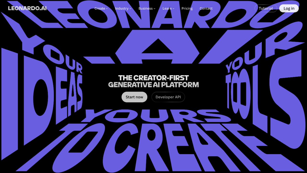 Leonardo AI product screenshot