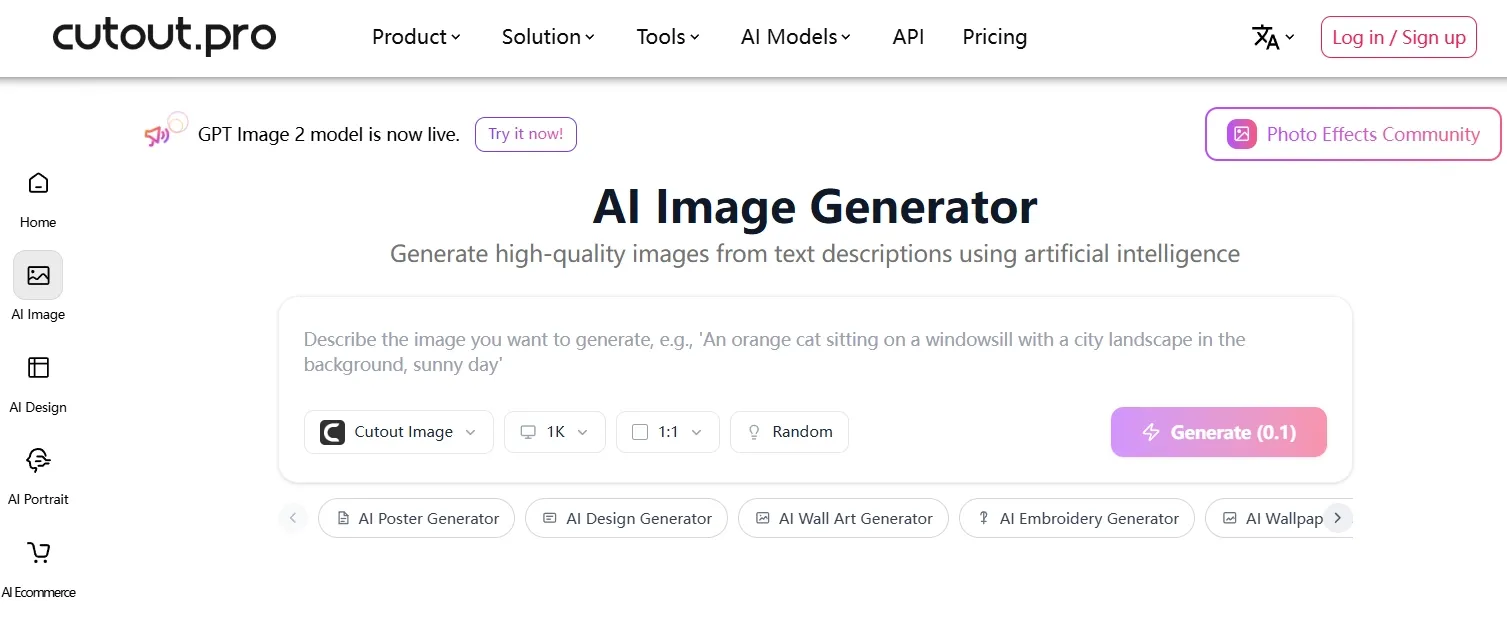 Cutout. Pro AI image generator