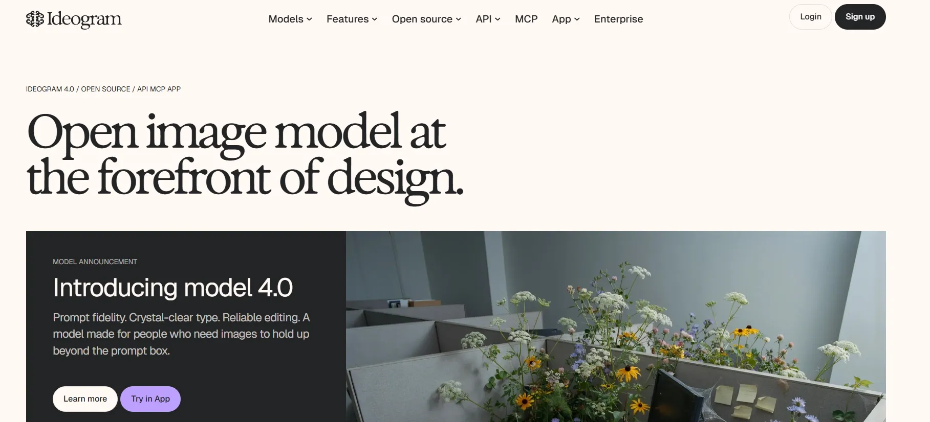Ideogram homepage