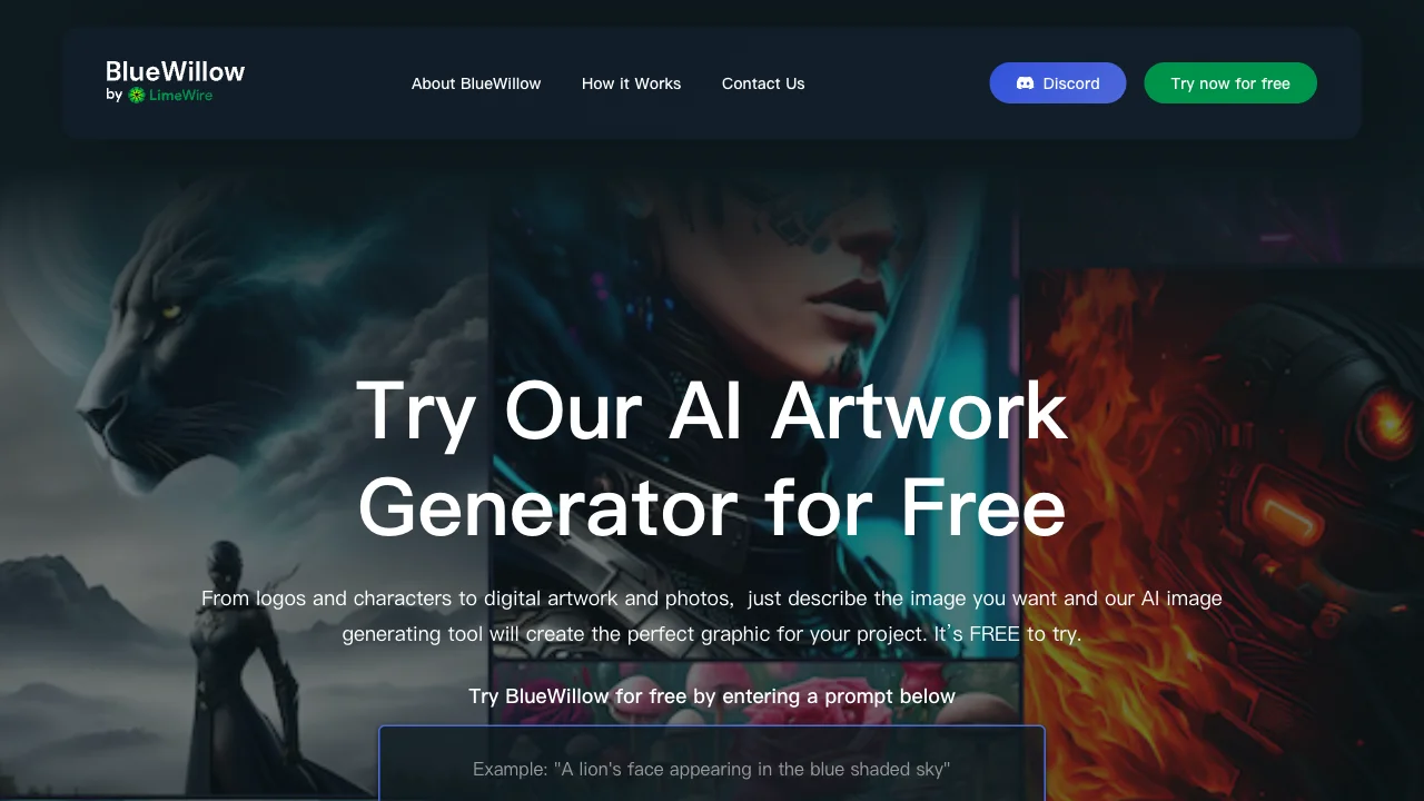 BlueWillow interface
