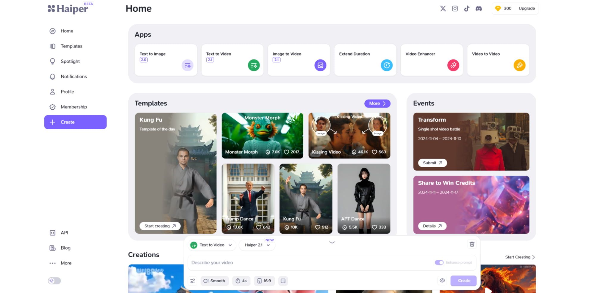 Haiper AI video generator