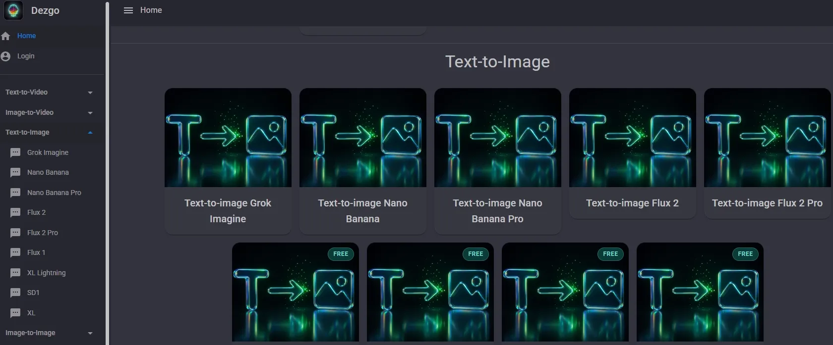 The homepage of tensorart AI