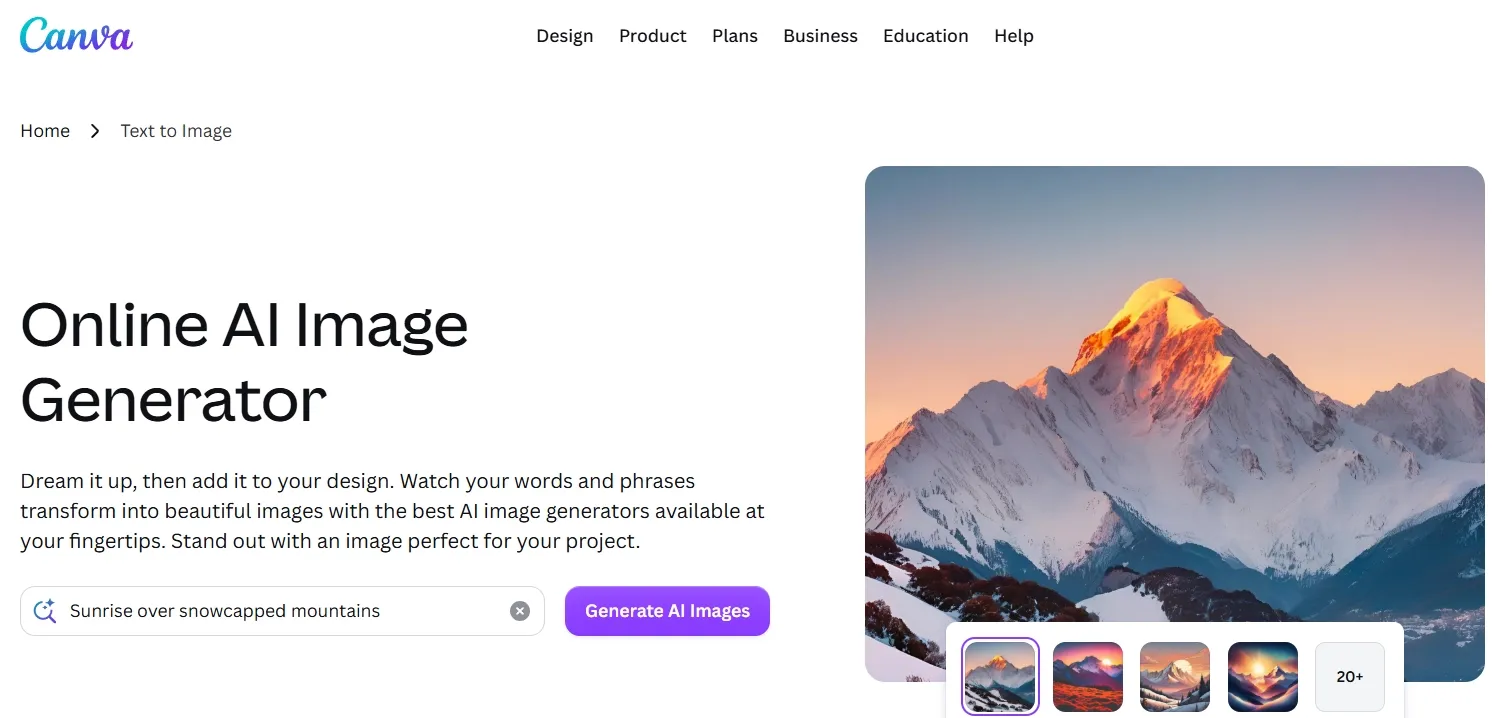 Canva AI interface