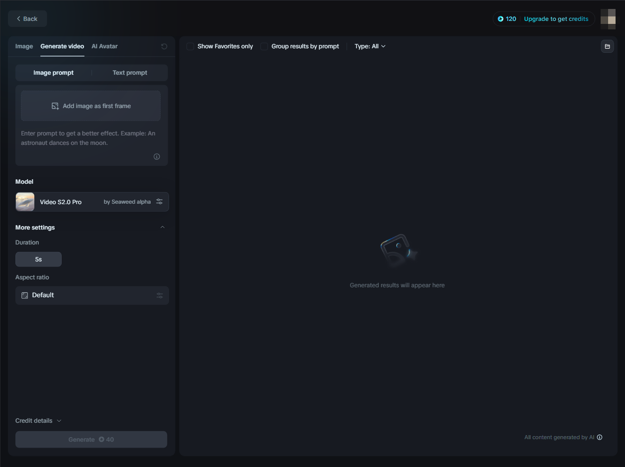Dreamina AI video generation interface inside CapCut’s ecosystem
