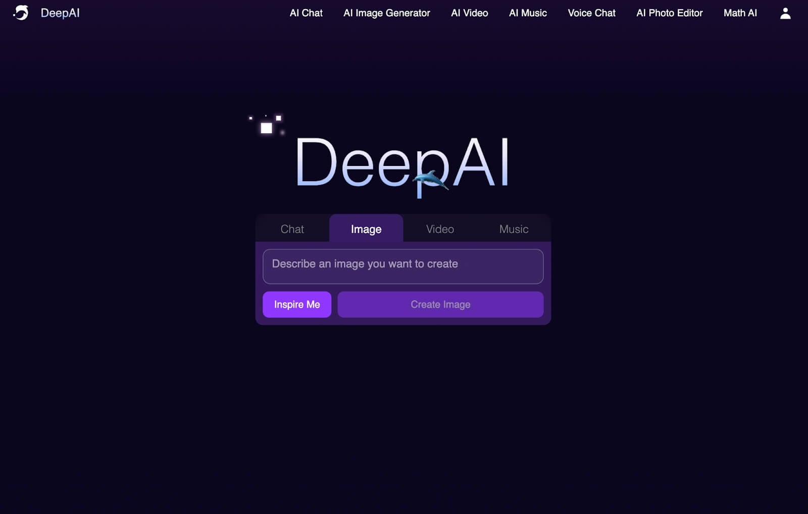 DeepAI interface