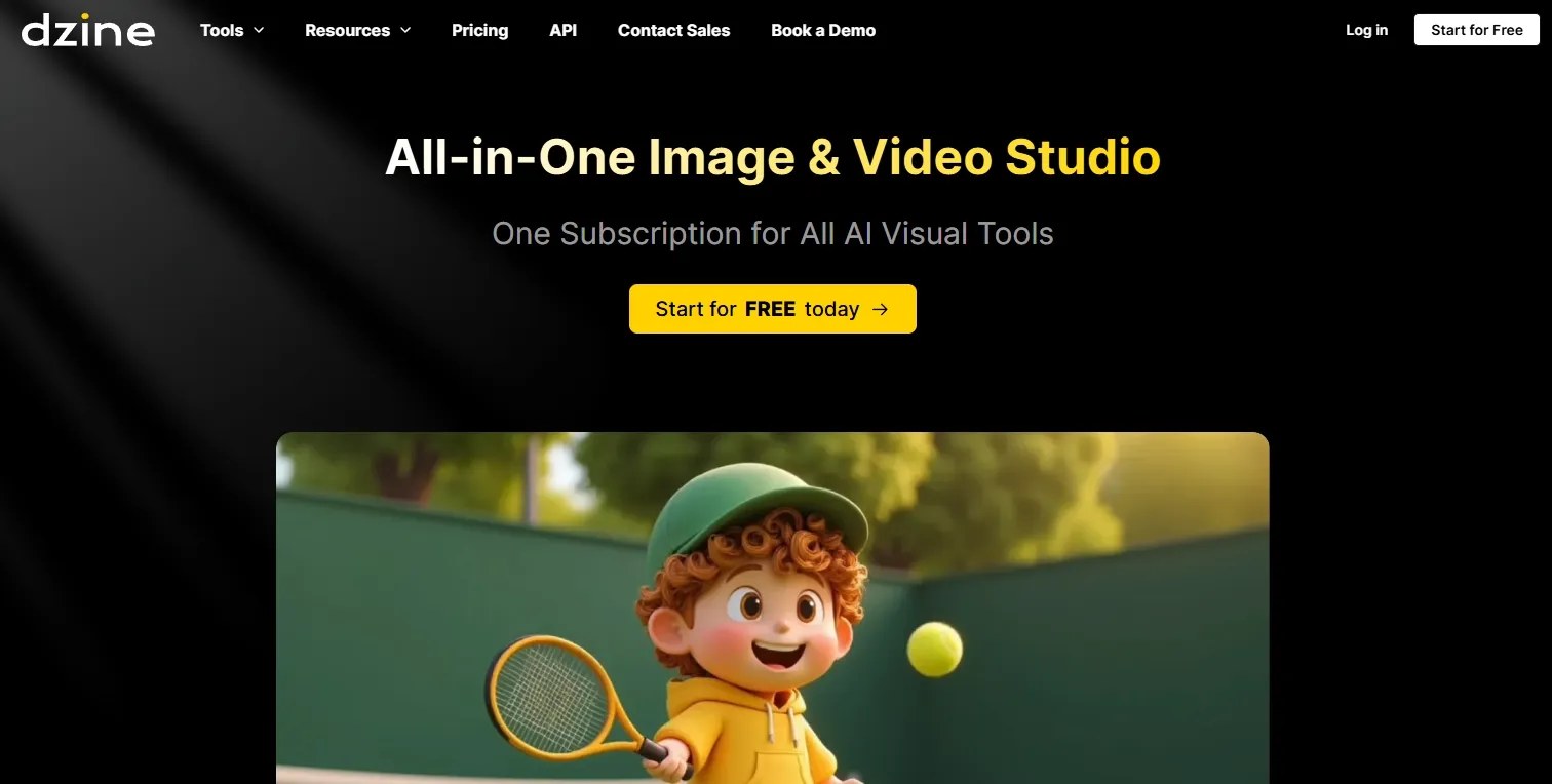 Dzine AI stylized video example