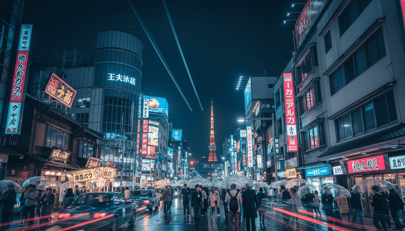 Neon Tokyo street reference
