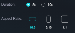 duration and aspect ratio