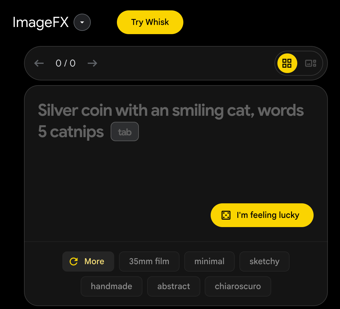 ImageFX prompt workflow