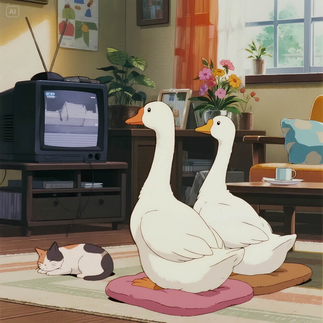 InVideo AI generated anime duck living room sample 3