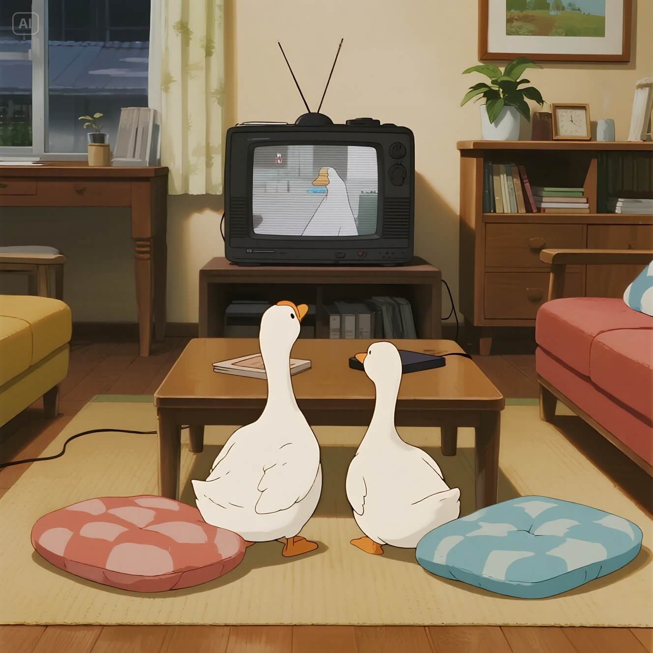 InVideo AI generated anime duck living room sample 4