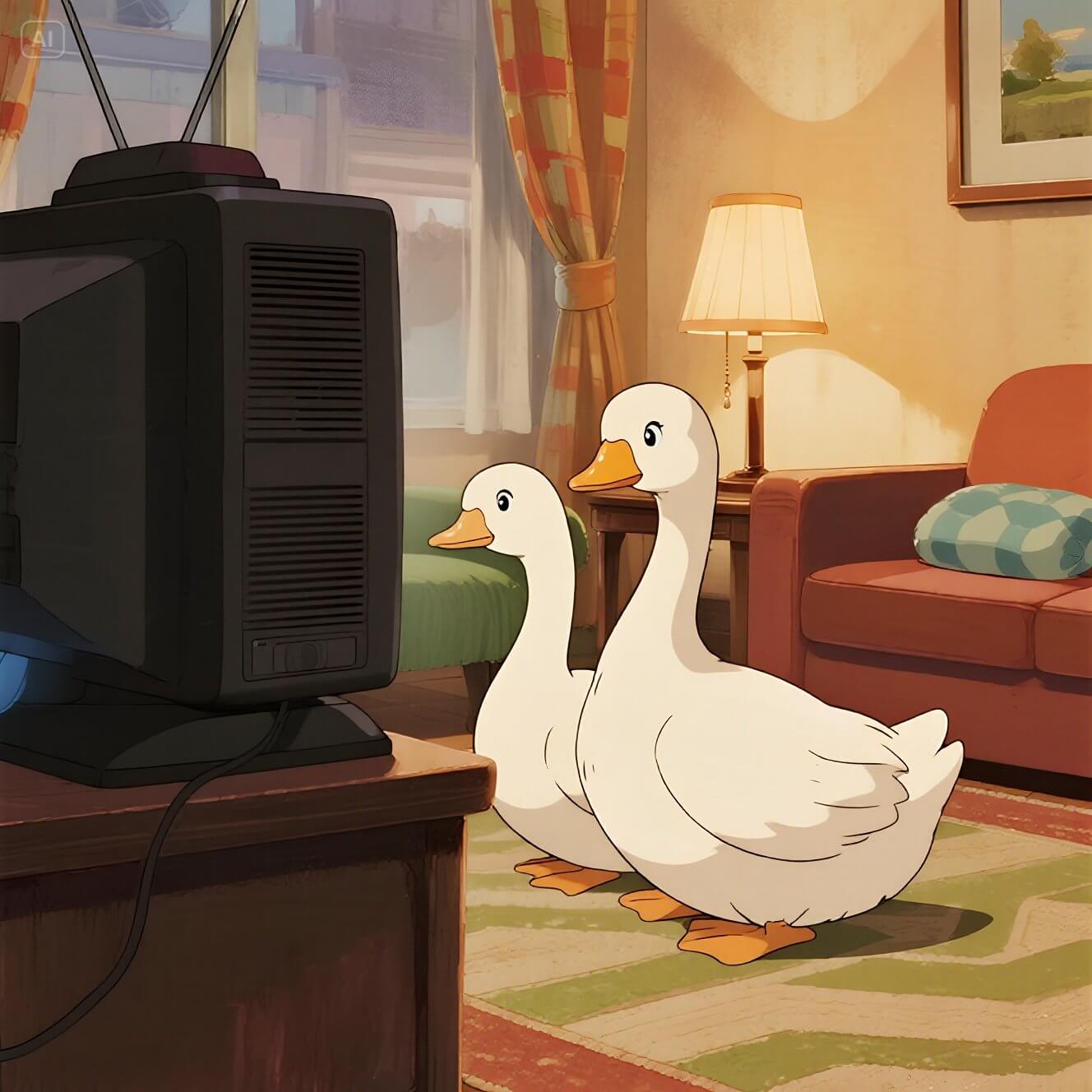 InVideo AI generated anime duck living room sample 2