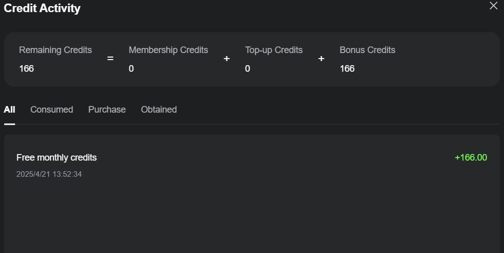 login free credits