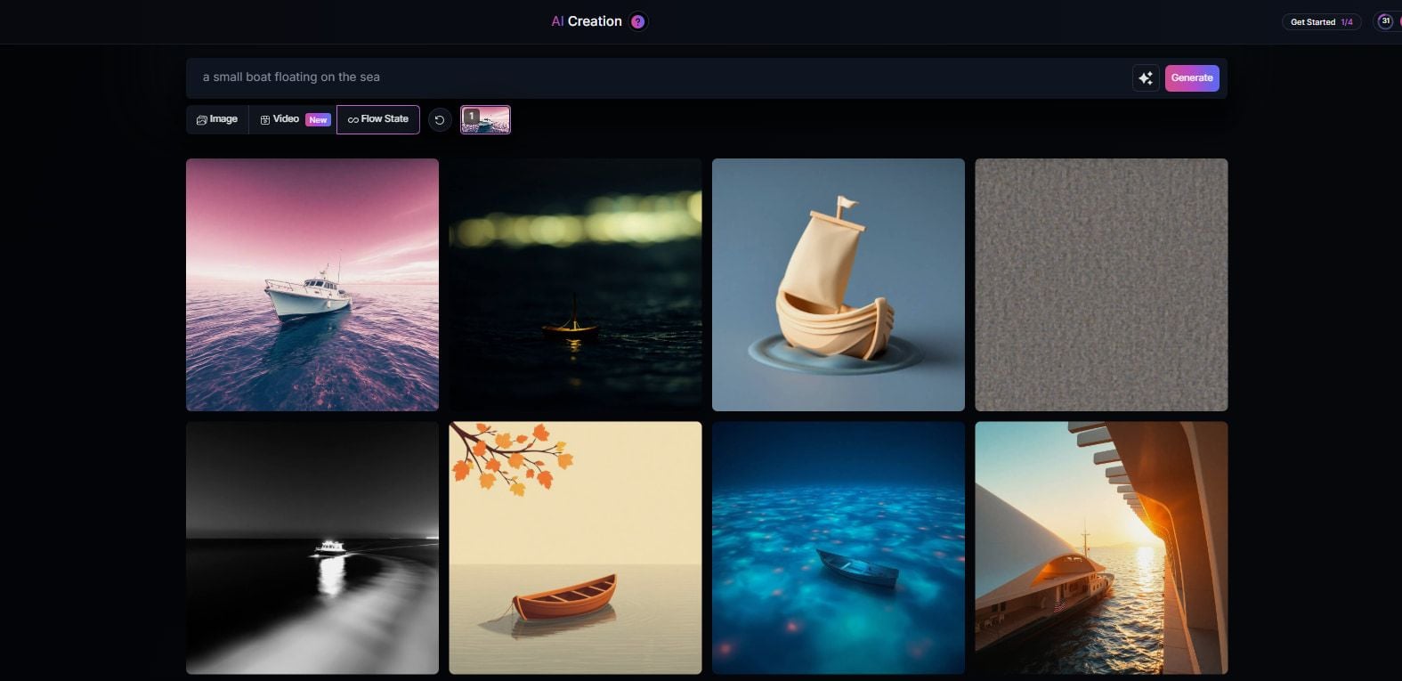 Leonardo AI Flow State image variations