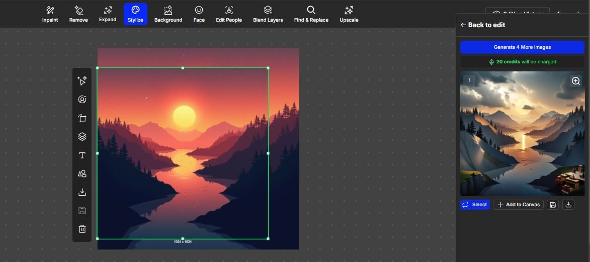 OpenArt stylize edit sample