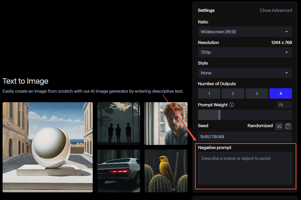 Runway-style negative prompt controls for cleaner AI generations