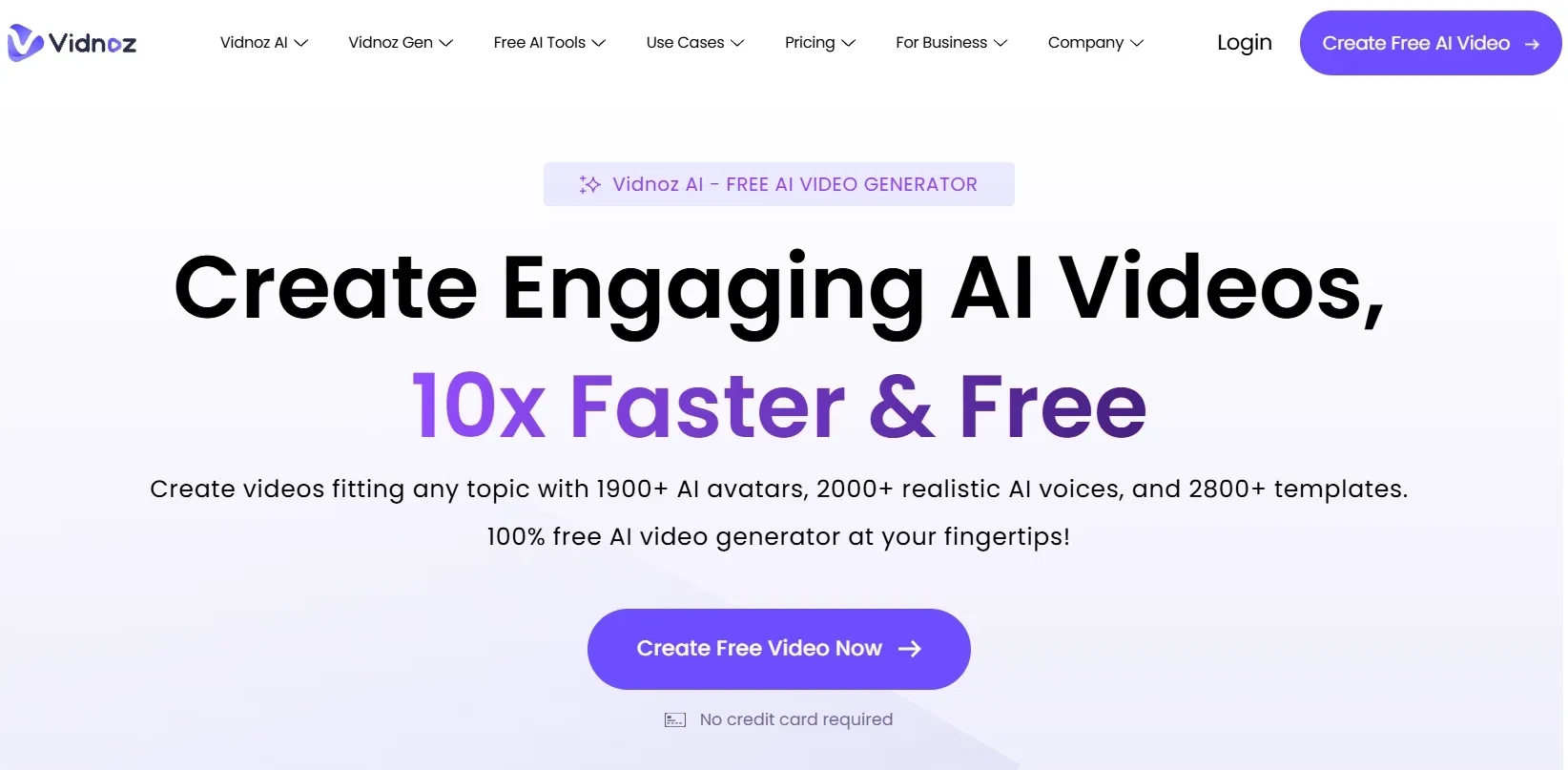 Vidnoz AI interface