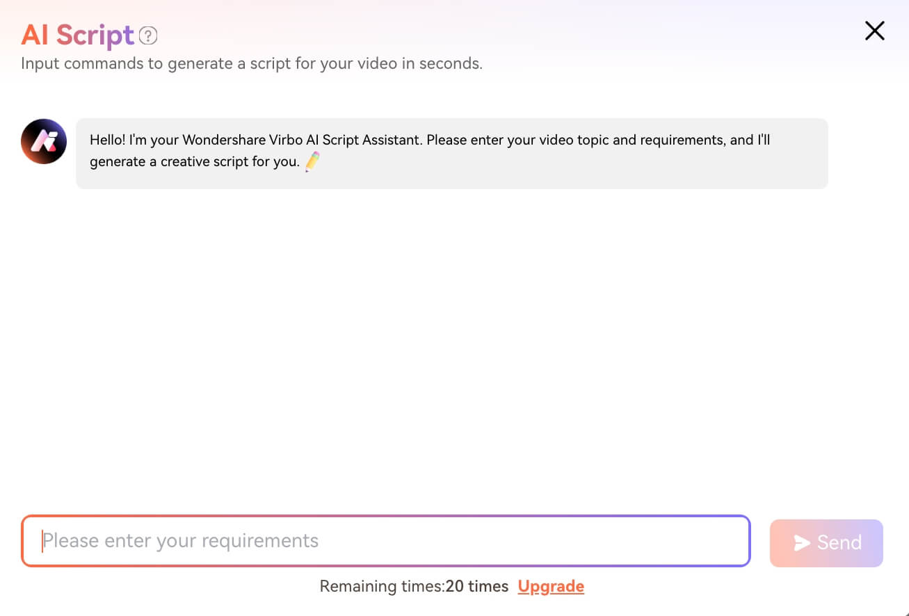 Wondershare Virbo avatar library