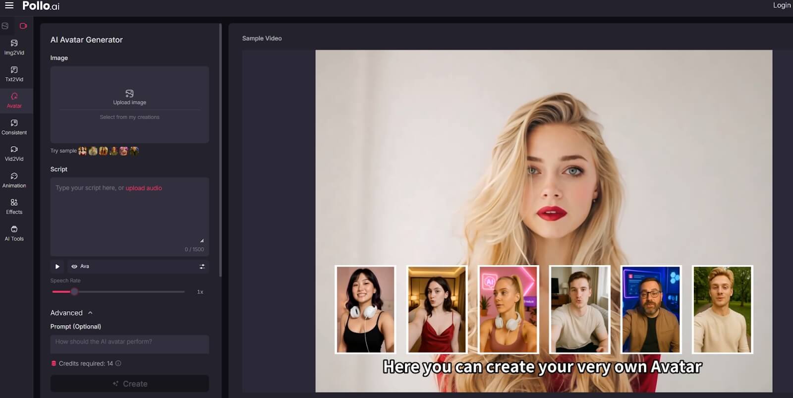 Wondershare Virbo template workflow
