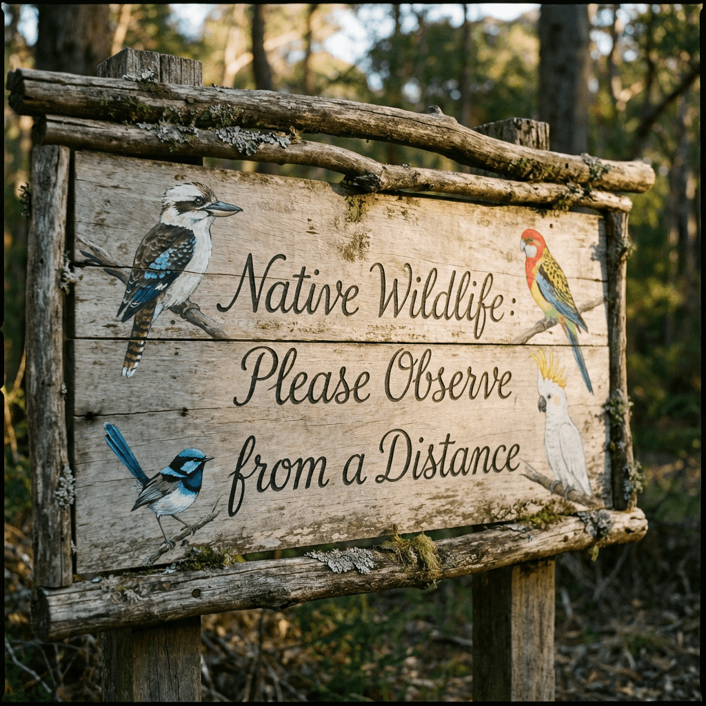 Wooden wildlife refuge sign with legible text generated by Nano Banana 2